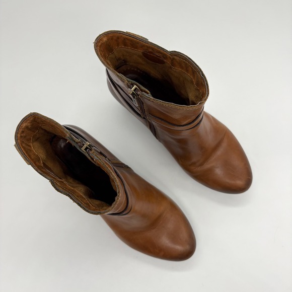 Pikolinos Verona‎ Tassle Ankle Boots Size 6 Brown Cuero Leather Strap Buckle - Picture 3 of 6